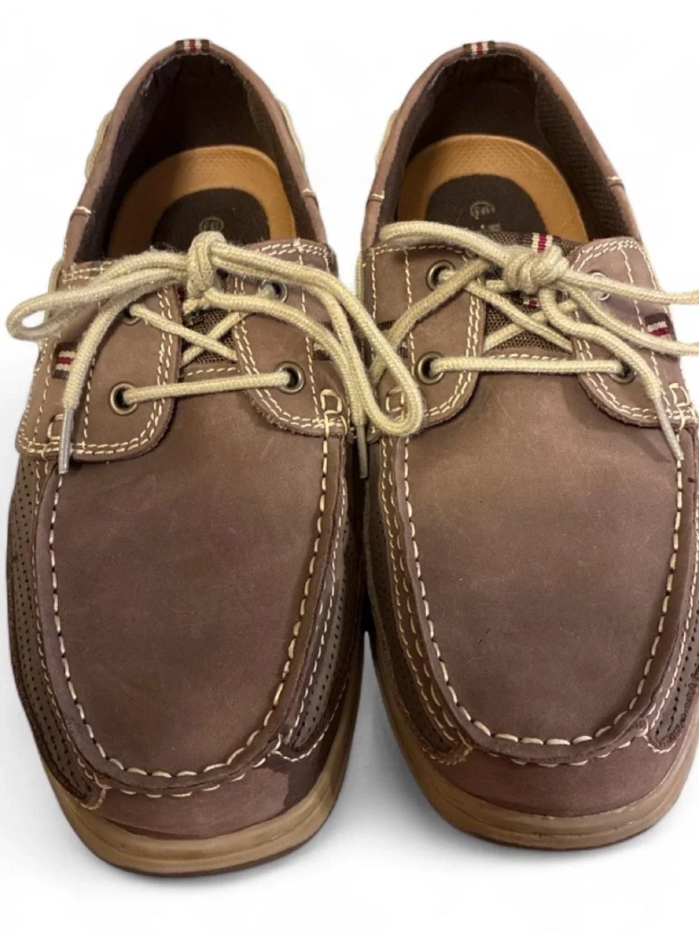 World Wide Sportsman Men's Brown Lace-Up Boat Shoes
